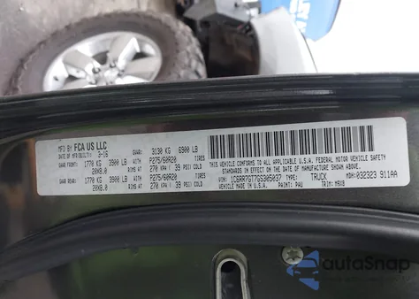 2016 Ram 1500 Big Horn из США, поврежденный, VIN 1C6RR7GT7GS305037